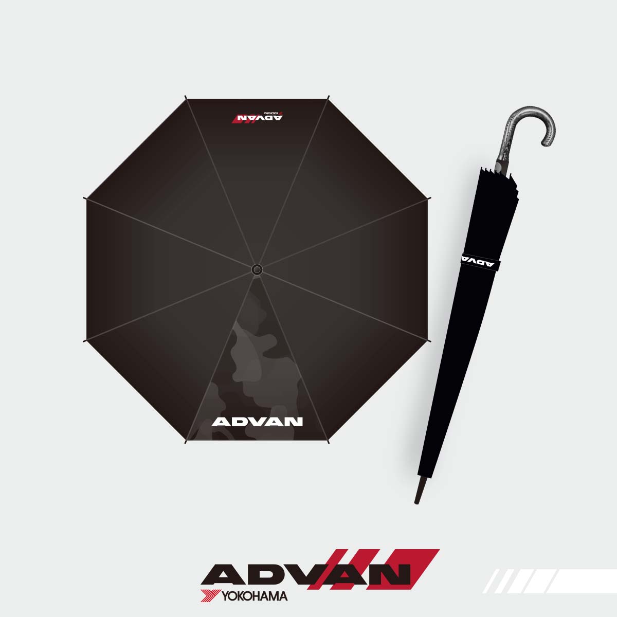 ADVAN Straight Umbrella - Camaflouge