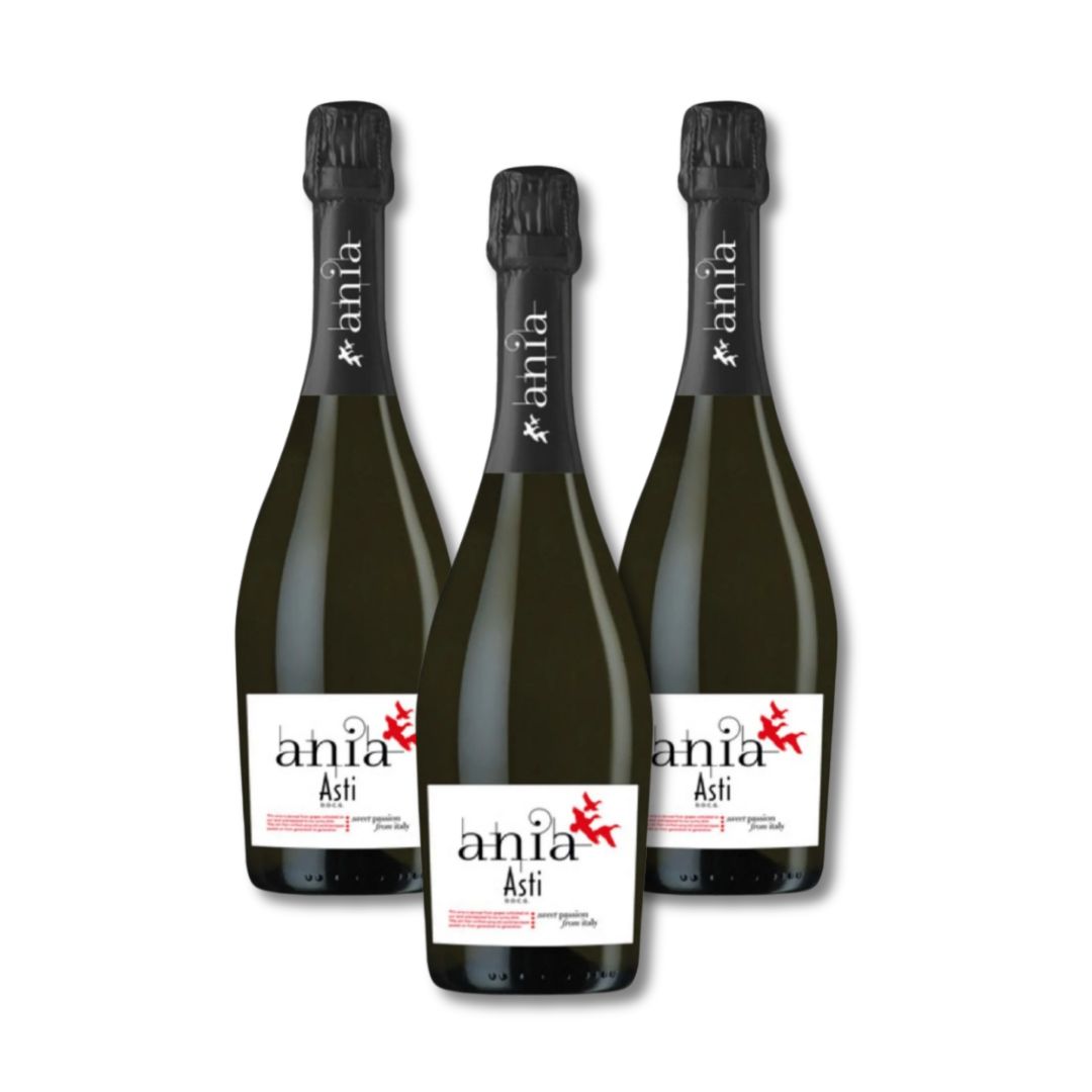 Ania Asti Spumante DOCG Sparkling N.V. - 3 Bottle Pack